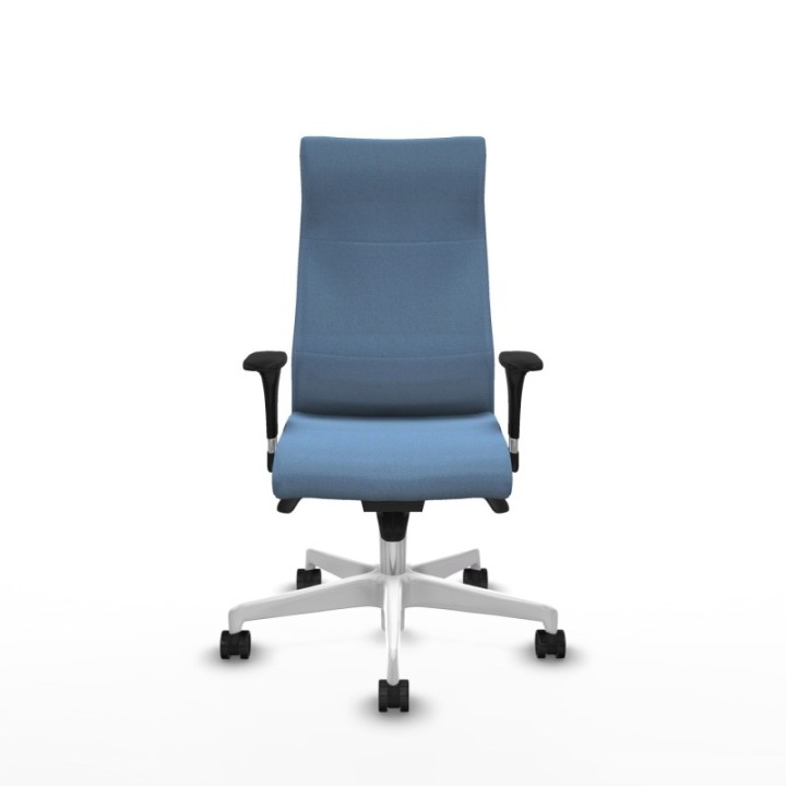 Albacete dirección sincro bali azul cielo brazos 1D cromados base blanca ruedas 65 nailon