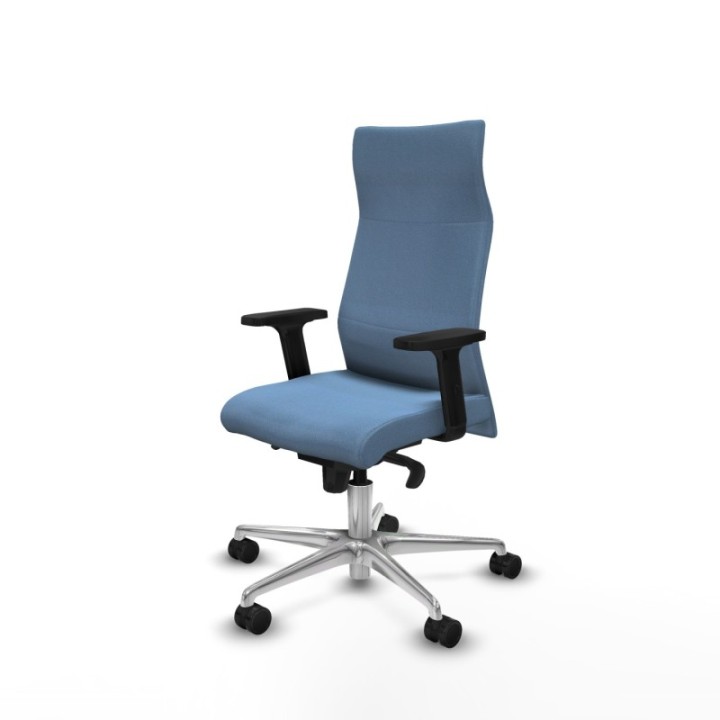 Albacete dirección sincro bali azul cielo brazos 2D base aluminio ruedas 65 nailon