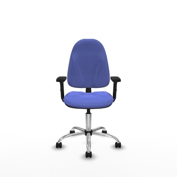 Algarra CP bali azul claro brazos 2D base cromada ruedas nailon 50mm