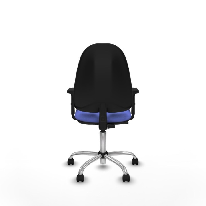 Algarra CP bali azul claro brazos 2D base cromada ruedas nailon 50mm