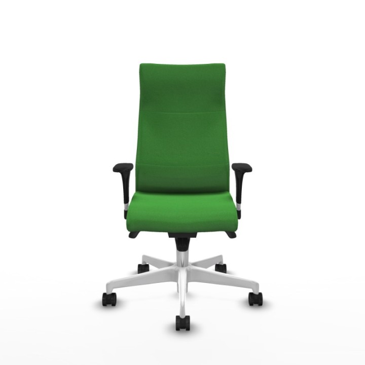 Albacete dirección sincro bali verde brazos 1D cromados base blanca ruedas 65 nailon