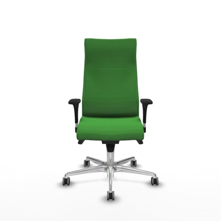 Albacete dirección sincro bali verde brazos 1D cromados base aluminio ruedas 65 engomadas