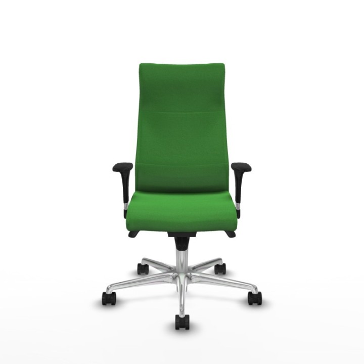 Albacete dirección sincro bali verde brazos 1D cromados base aluminio ruedas 65 nailon