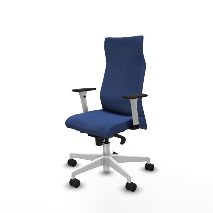 Albacete dirección sincro bali azul marino brazos 1D blancos base blanca ruedas 65 nailon