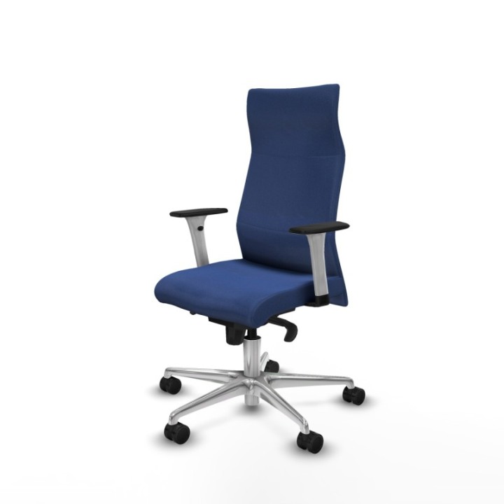 Albacete dirección sincro bali azul marino brazos 1D blancos base aluminio ruedas 65 nailon