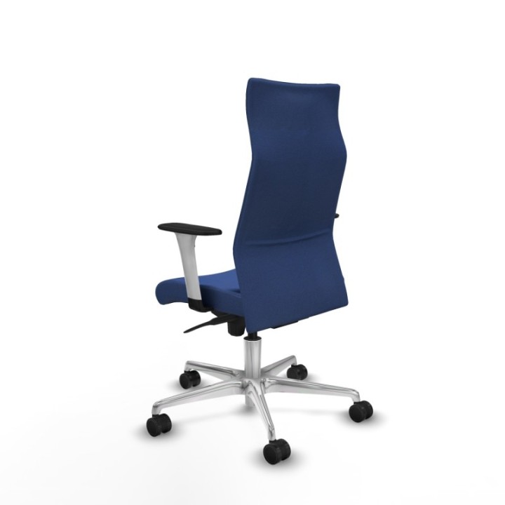 Albacete dirección sincro bali azul marino brazos 1D blancos base aluminio ruedas 65 nailon