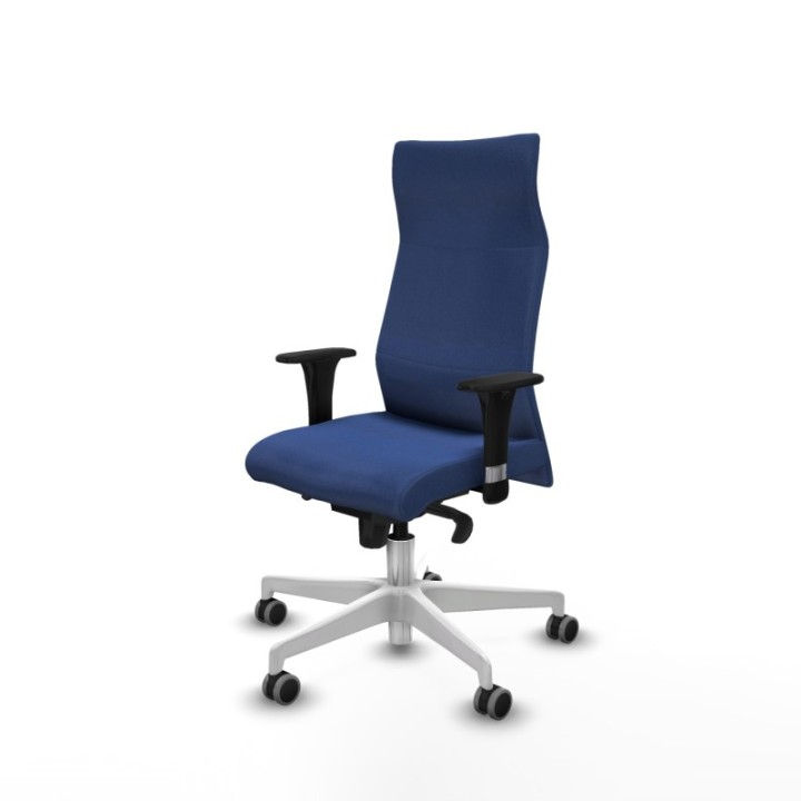 Albacete dirección sincro bali azul marino brazos 1D cromados base blanca ruedas 65 engomadas