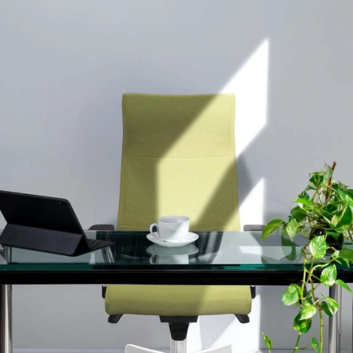 Albacete dirección sincro bali azul marino brazos 1D cromados base blanca ruedas 65 engomadas