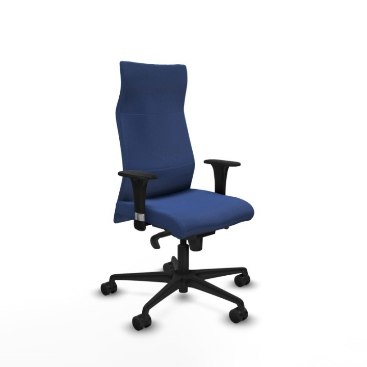 Albacete dirección sincro bali azul marino brazos 1D cromados base nailon ruedas 65 nailon