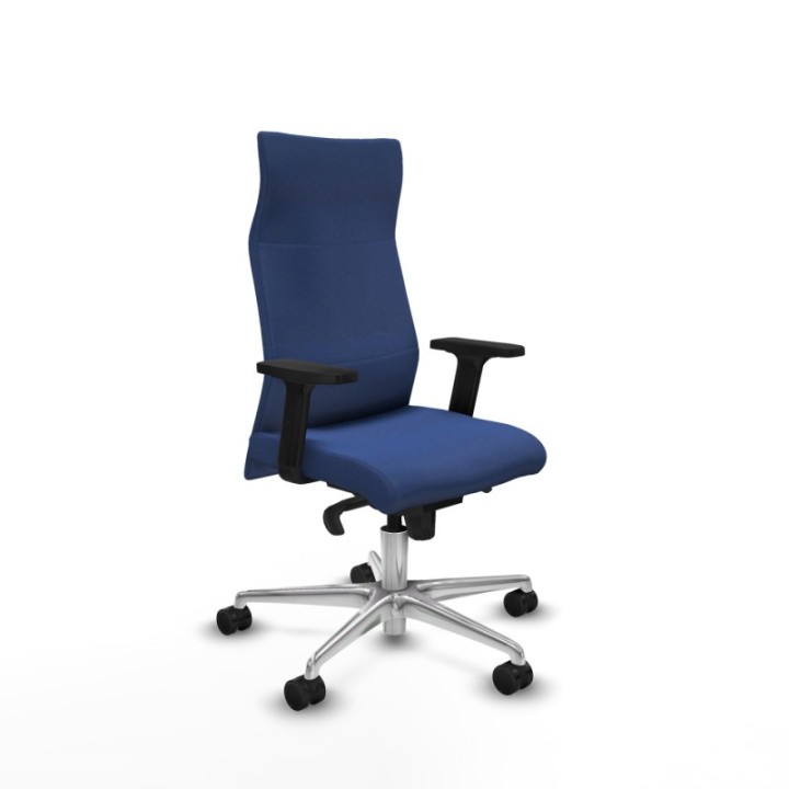 Albacete dirección sincro bali azul marino brazos 2D base aluminio ruedas 65 nailon