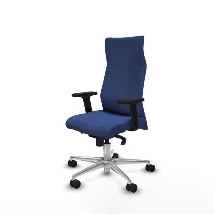 Albacete dirección sincro bali azul marino brazos 2D base aluminio ruedas 65 nailon