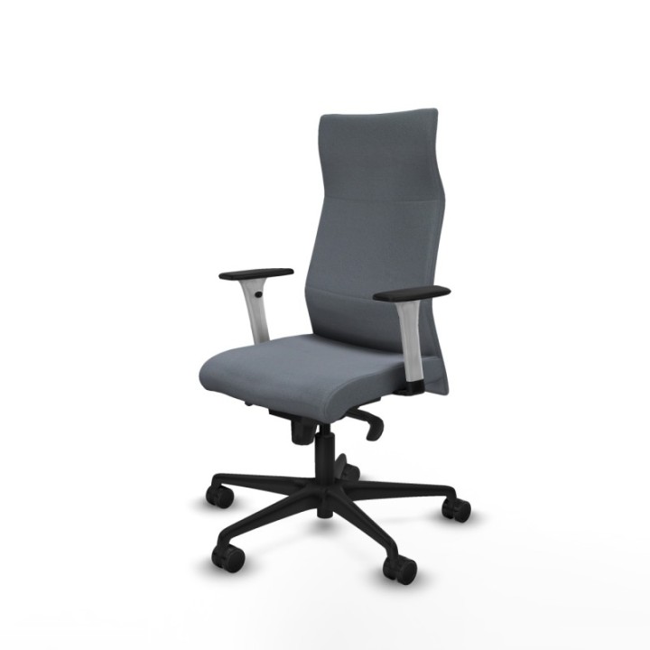 Albacete dirección sincro bali gris brazos 1D blancos base nailon ruedas 65 nailon