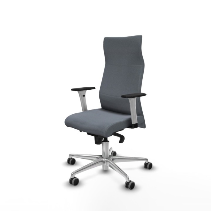 Albacete dirección sincro bali gris brazos 1D blancos base aluminio ruedas 65 engomadas