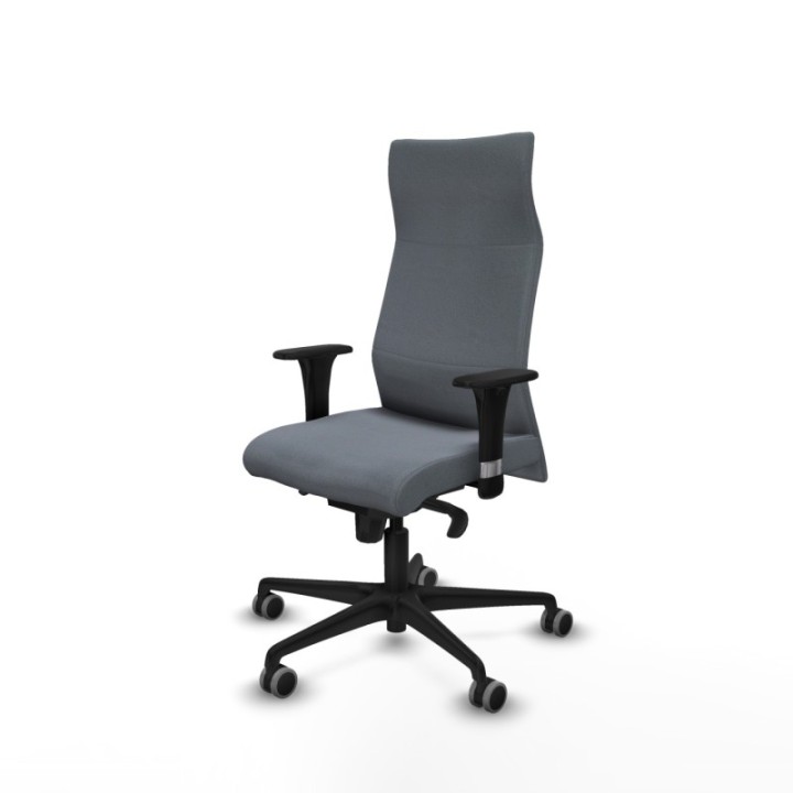 Albacete dirección sincro bali gris brazos 1D cromados base nailon ruedas 65 engomadas