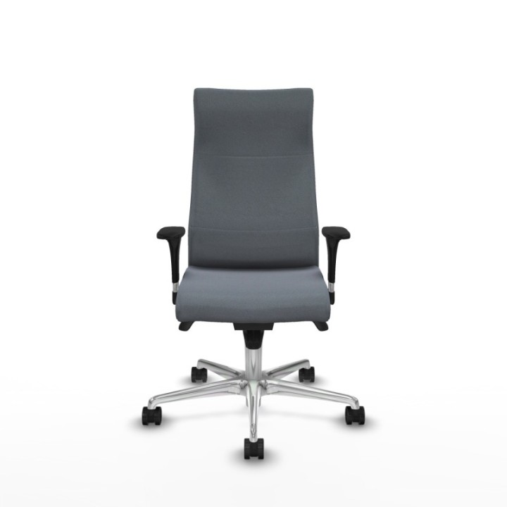 Albacete dirección sincro bali gris brazos 1D cromados base aluminio ruedas 65 nailon