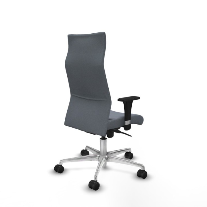 Albacete dirección sincro bali gris brazos 1D cromados base aluminio ruedas 65 nailon