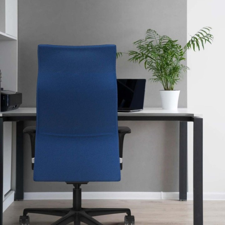 Albacete dirección sincro bali azul brazos 1D cromados base nailon ruedas 65 nailon