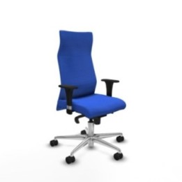 Albacete dirección sincro bali azul brazos 1D cromados base aluminio ruedas 65 nailon