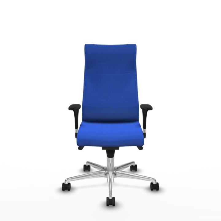 Albacete dirección sincro bali azul brazos 1D cromados base aluminio ruedas 65 nailon