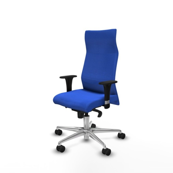 Albacete dirección sincro bali azul brazos 1D cromados base aluminio ruedas 65 nailon