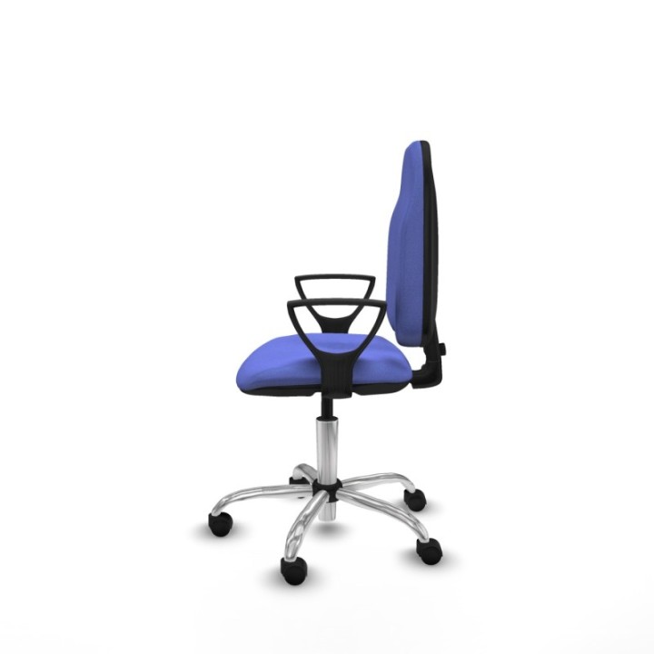 Algarra CP bali azul claro brazos fijos base cromada ruedas nailon 50mm