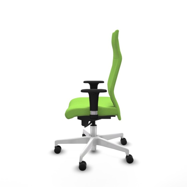 Albacete dirección sincro bali pistacho brazos 1D cromados base blanca ruedas 65 nailon