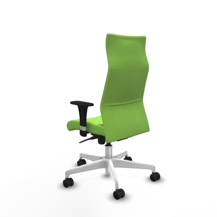 Albacete dirección sincro bali pistacho brazos 1D cromados base blanca ruedas 65 nailon