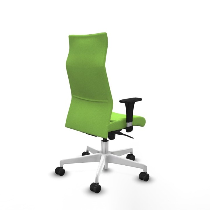 Albacete dirección sincro bali pistacho brazos 1D cromados base blanca ruedas 65 nailon