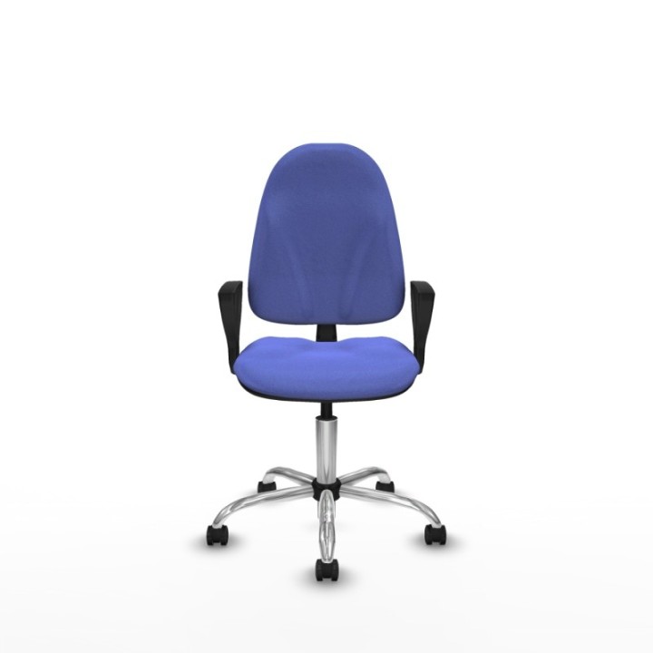 Algarra CP bali azul claro brazos fijos base cromada ruedas engomadas 50mm