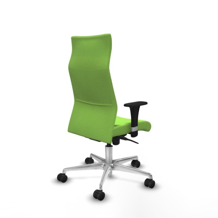 Albacete dirección sincro bali pistacho brazos 1D cromados base aluminio ruedas 65 nailon