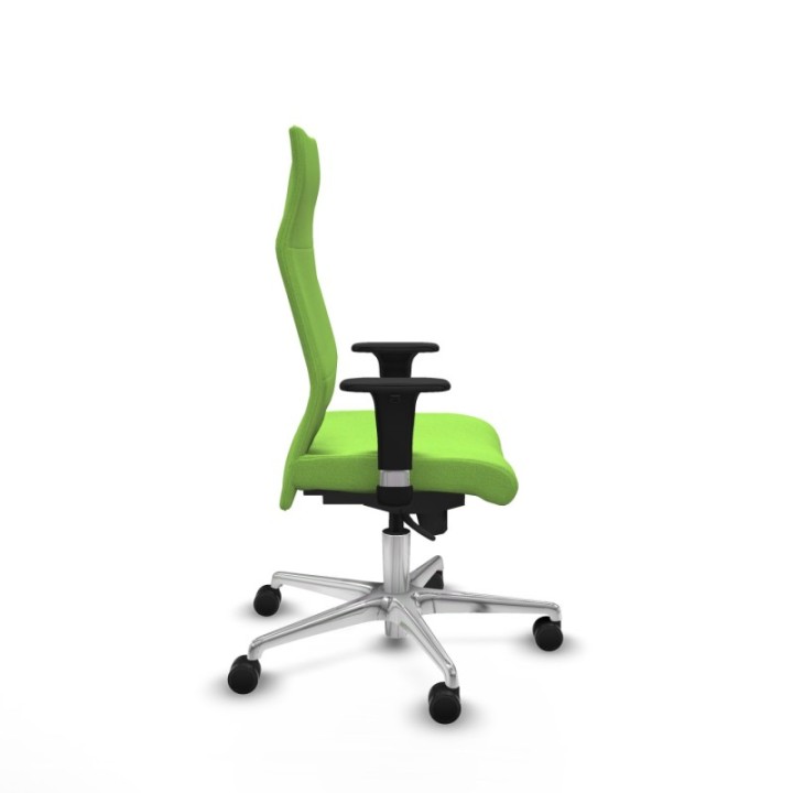 Albacete dirección sincro bali pistacho brazos 1D cromados base aluminio ruedas 65 nailon