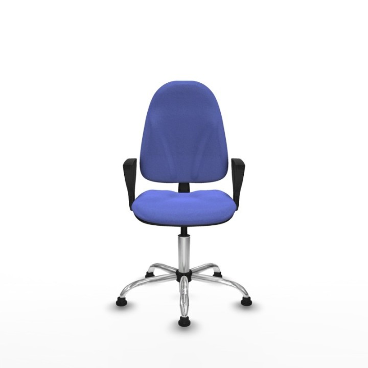 Algarra CP bali azul claro brazos fijos base cromada topes