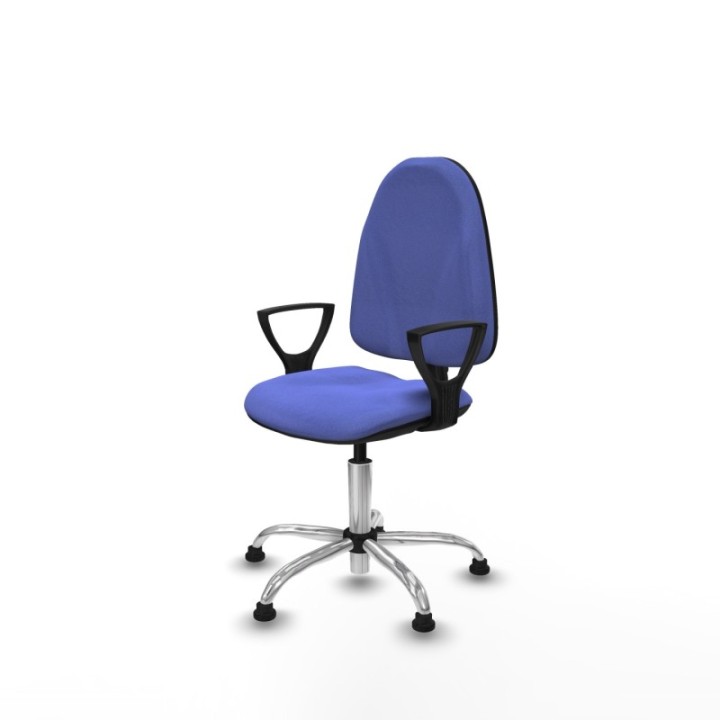 Algarra CP bali azul claro brazos fijos base cromada topes