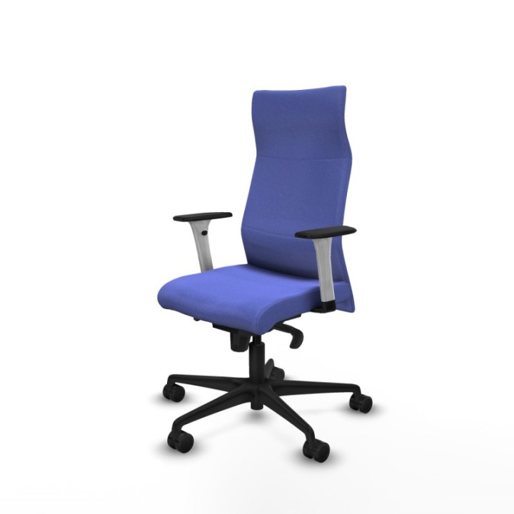 Albacete dirección sincro bali azul claro brazos 1D blancos base nailon ruedas 65 nailon