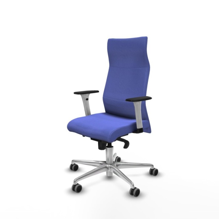 Albacete dirección sincro bali azul claro brazos 1D blancos base aluminio ruedas 65 engomadas