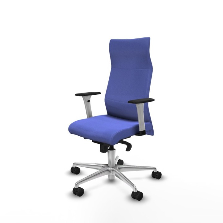 Albacete dirección sincro bali azul claro brazos 1D blancos base aluminio ruedas 65 nailon