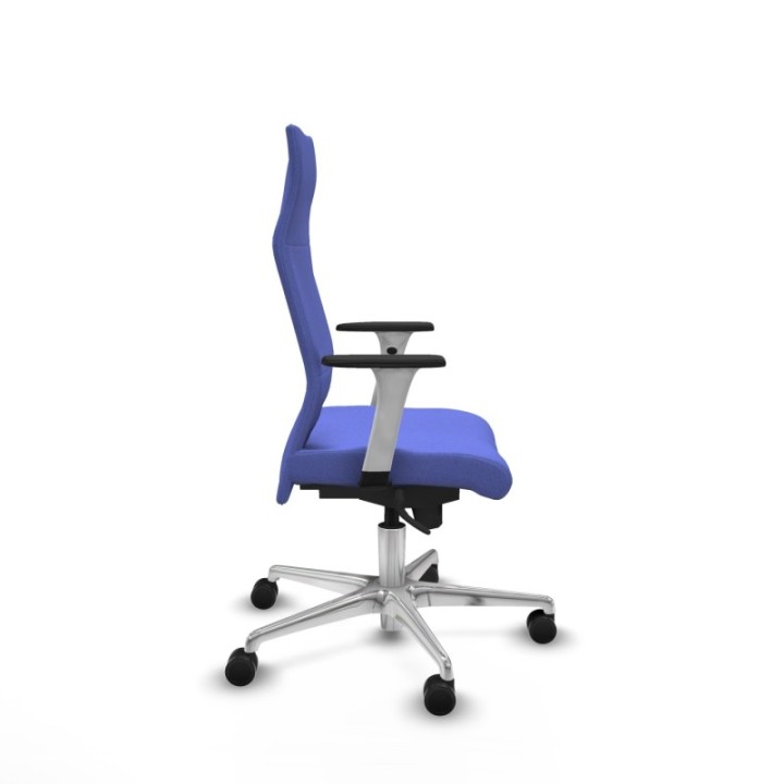 Albacete dirección sincro bali azul claro brazos 1D blancos base aluminio ruedas 65 nailon