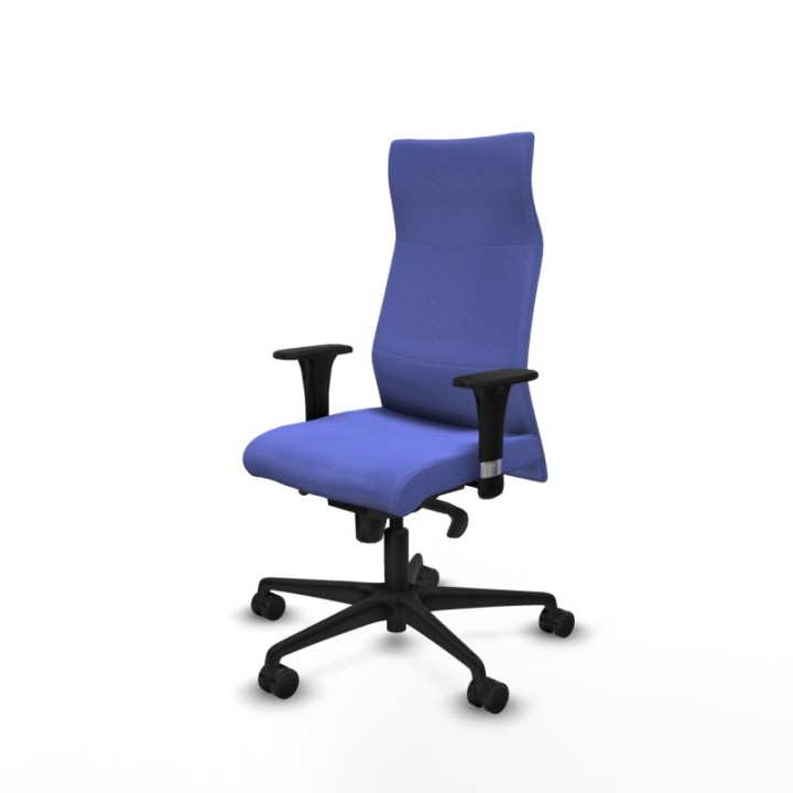 Albacete dirección sincro bali azul claro brazos 1D cromados base nailon ruedas 65 nailon