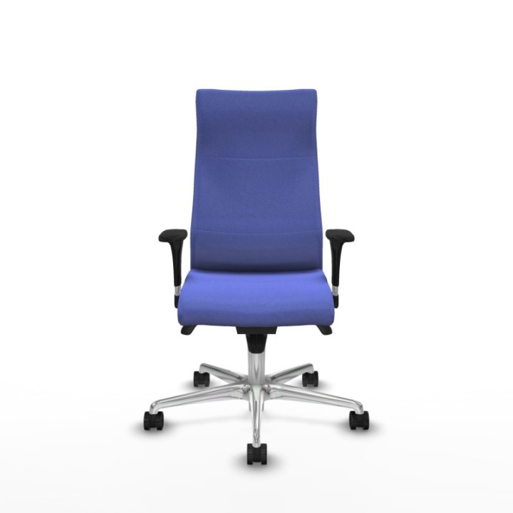 Albacete dirección sincro bali azul claro brazos 1D cromados base aluminio ruedas 65 nailon