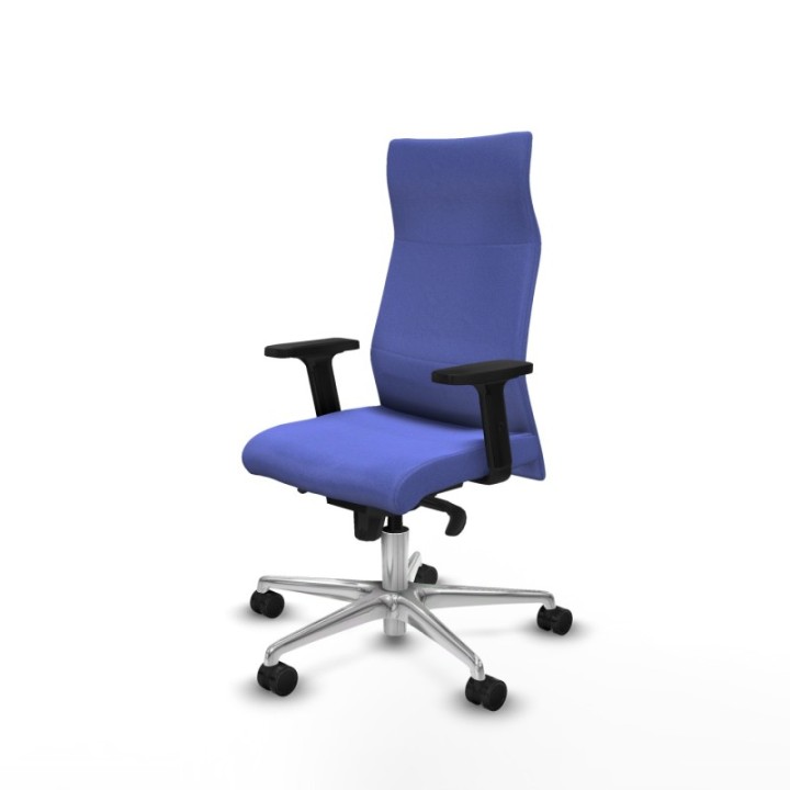 Albacete dirección sincro bali azul claro brazos 2D base aluminio ruedas 65 nailon