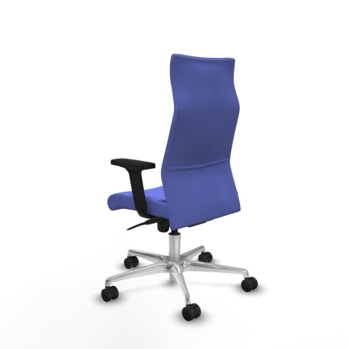 Albacete dirección sincro bali azul claro brazos 2D base aluminio ruedas 65 nailon