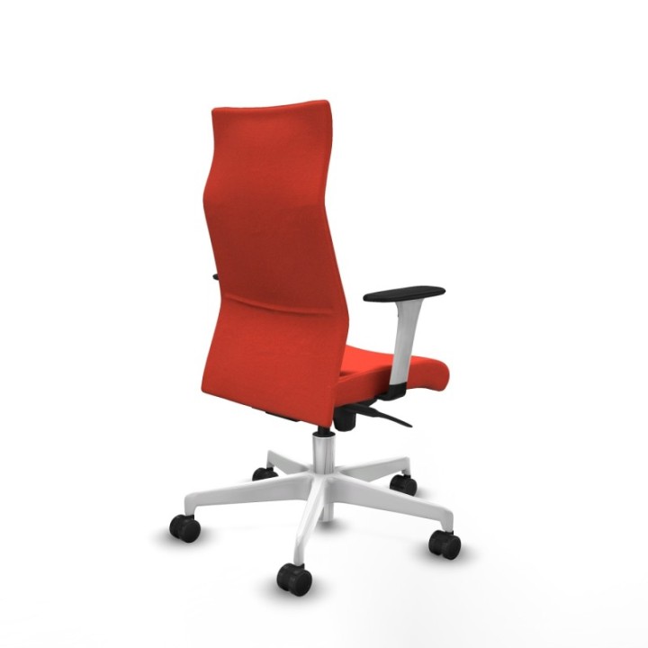 Albacete dirección sincro bali naranja oscuro brazos 1D blancos base blanca ruedas 65 nailon