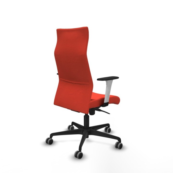 Albacete dirección sincro bali naranja oscuro brazos 1D blancos base nailon ruedas 65 engomadas