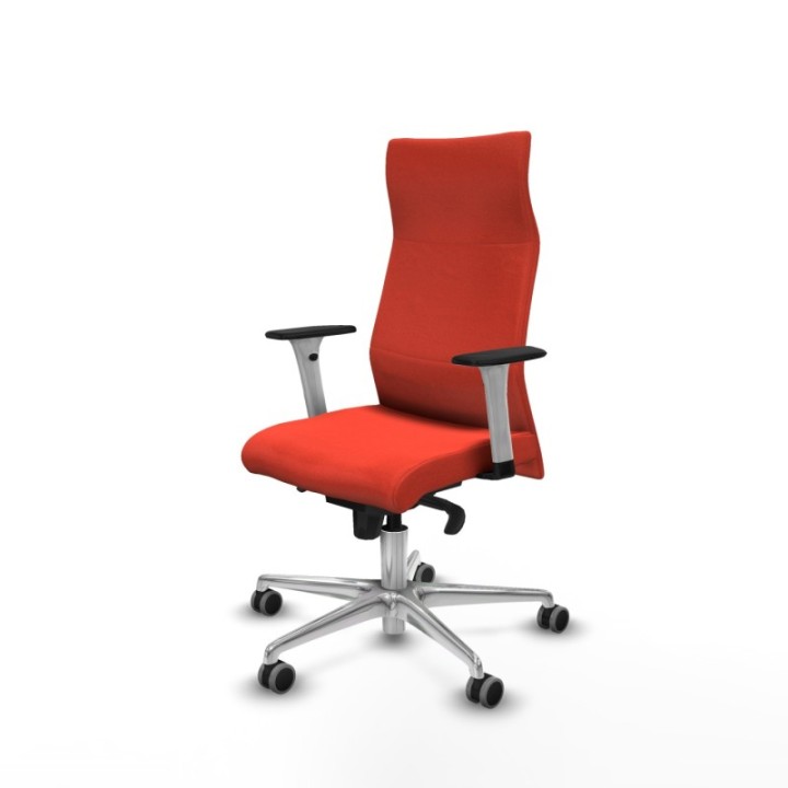 Albacete dirección sincro bali naranja oscuro brazos 1D blancos base aluminio ruedas 65 engomadas