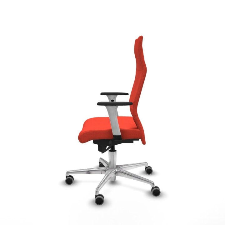 Albacete dirección sincro bali naranja oscuro brazos 1D blancos base aluminio ruedas 65 engomadas