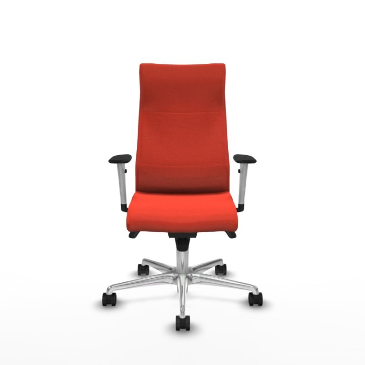 Albacete dirección sincro bali naranja oscuro brazos 1D blancos base aluminio ruedas 65 nailon