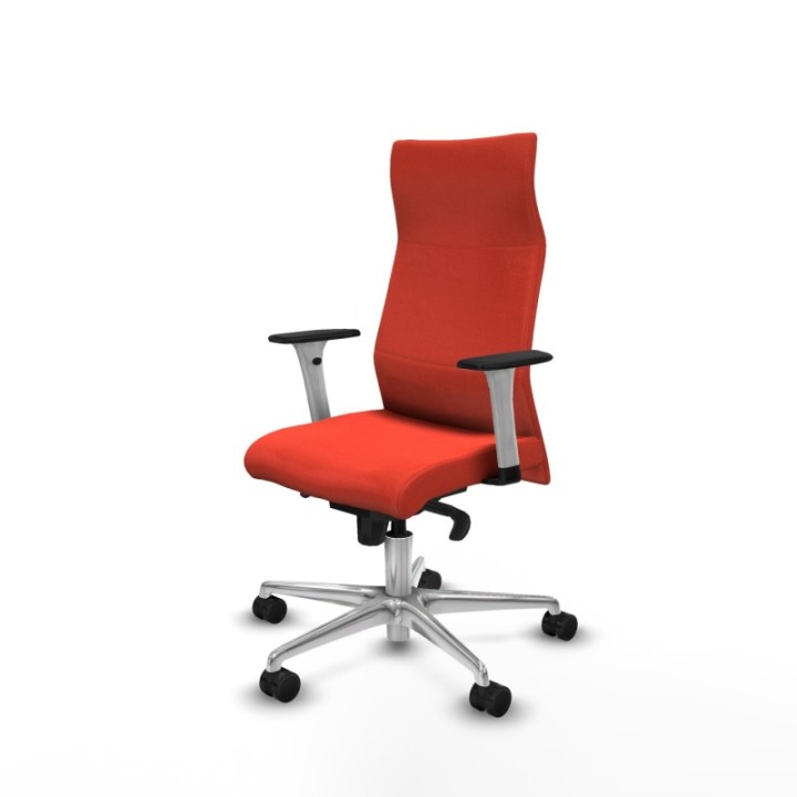 Albacete dirección sincro bali naranja oscuro brazos 1D blancos base aluminio ruedas 65 nailon