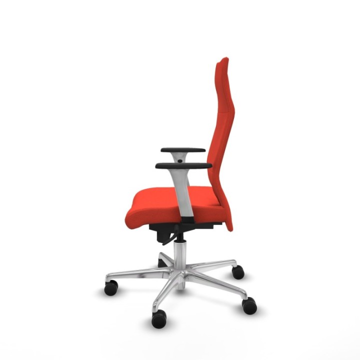 Albacete dirección sincro bali naranja oscuro brazos 1D blancos base aluminio ruedas 65 nailon