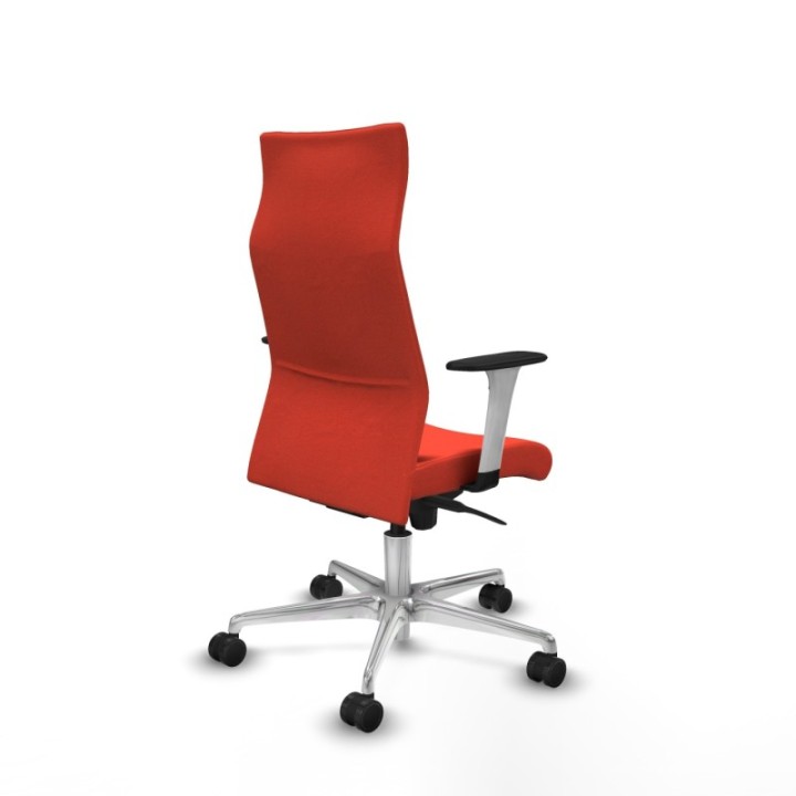 Albacete dirección sincro bali naranja oscuro brazos 1D blancos base aluminio ruedas 65 nailon