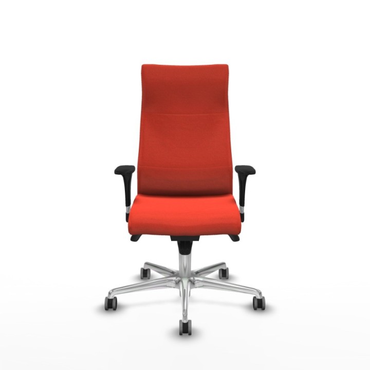 Albacete dirección sincro bali naranja oscuro brazos 1D cromados base aluminio ruedas 65 engomadas